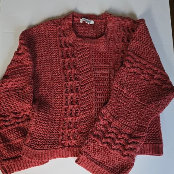 Madewell Crochet Crop Knit Sweater - XL - Picture 4 of 7